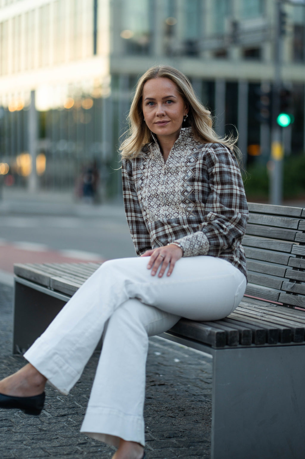 NORDlysblusen i flanell uten puff