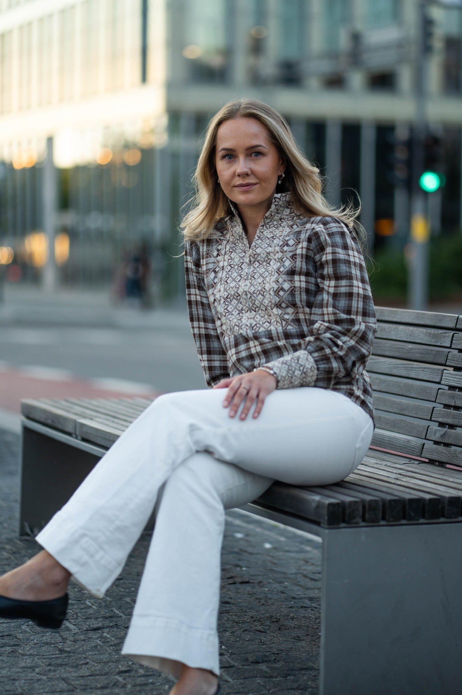 NORDlysblusen i flanell uten puff