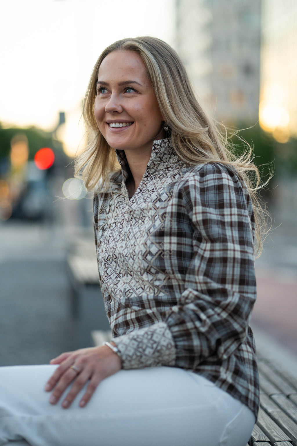 NORDlysblusen i flanell uten puff