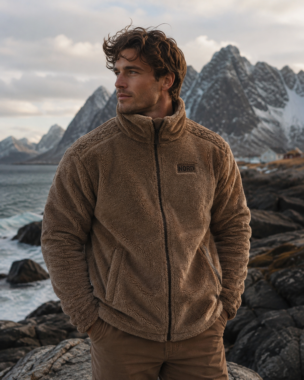 Lyngen teddy fleece jakke